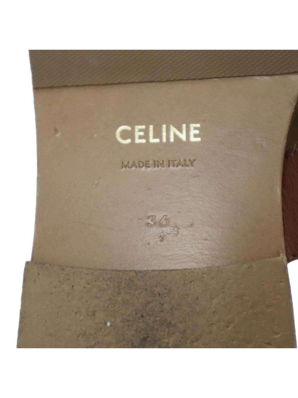 Celine Triomphe Thong Sandals Brown 36 - Picture 6 of 6